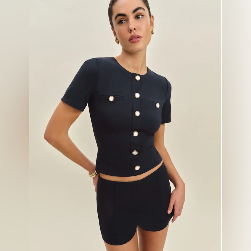 Reformation Ellen Knit Top Blue - Size XS NWT